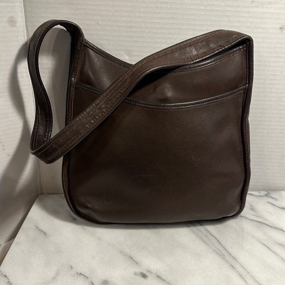 Vintage coach ergo brown leather shoulder handbag